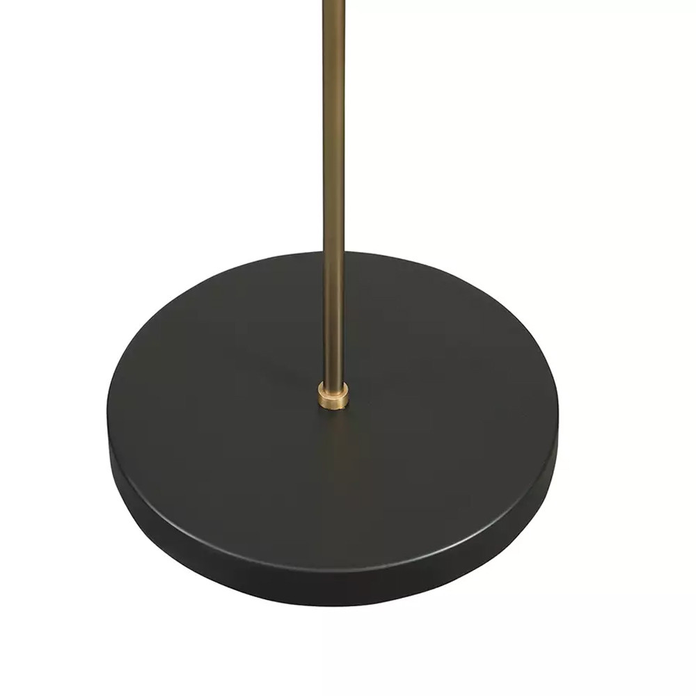 Торшер с плафоном в форме купола в сочетании черного и золотистого цвета Minimalist Execution