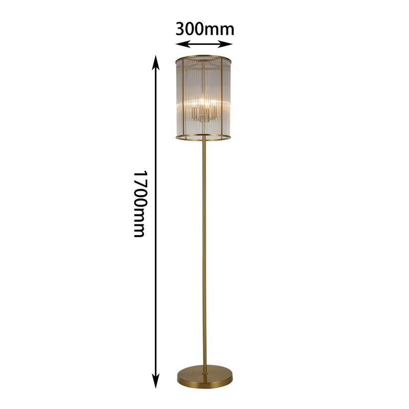 Торшер с плафоном из стеклянных трубочек Revolve