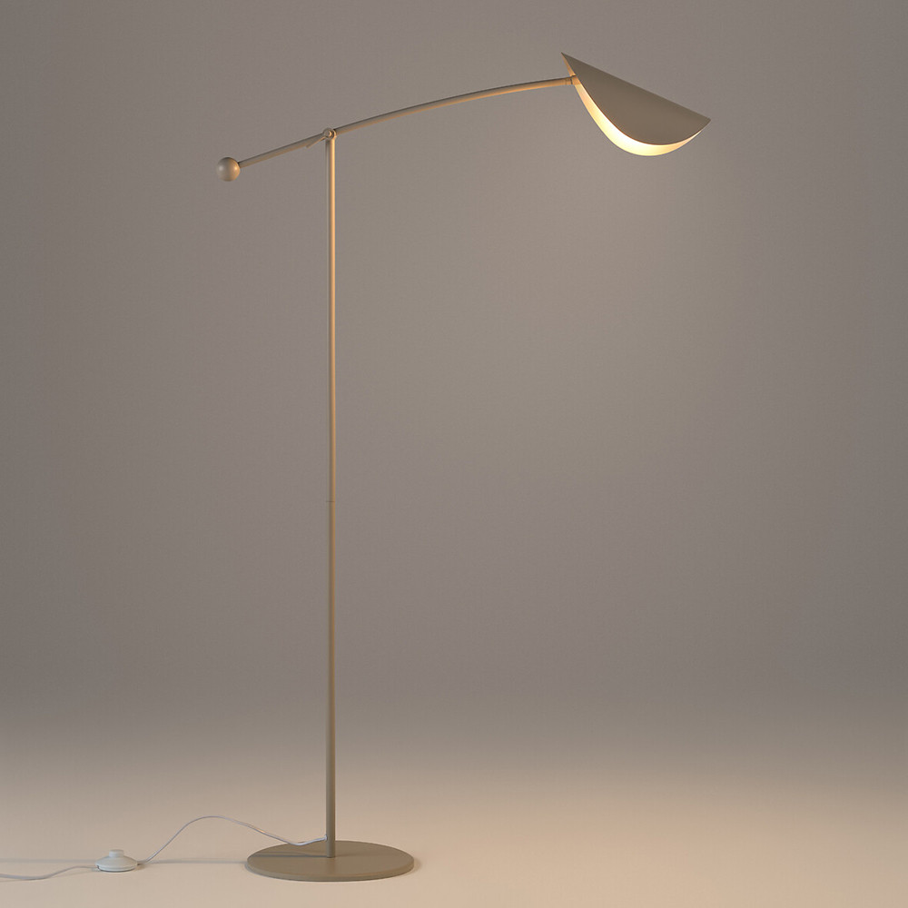 Торшер с поворотным плафоном Aracea Beige Floor Lamp