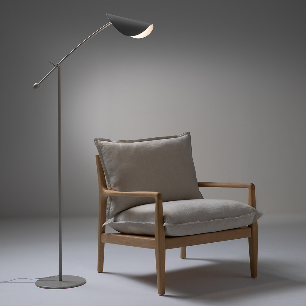 Торшер с поворотным плафоном Aracea Beige Floor Lamp