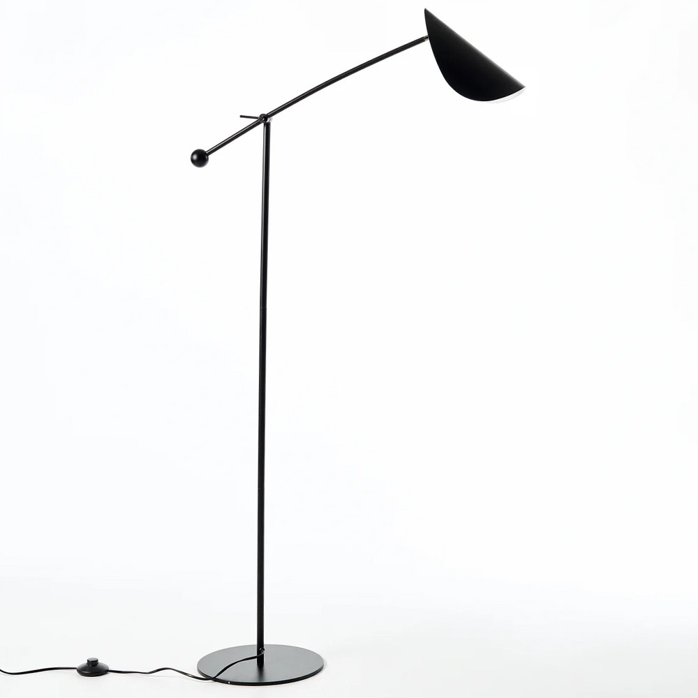 Торшер с поворотным плафоном Aracea Black Floor Lamp