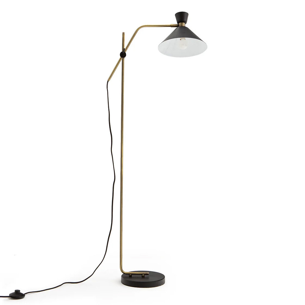 Торшер с поворотным плафоном Davy Brass Floor Lamp