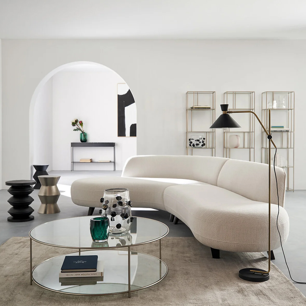 Торшер с поворотным плафоном Davy Brass Floor Lamp