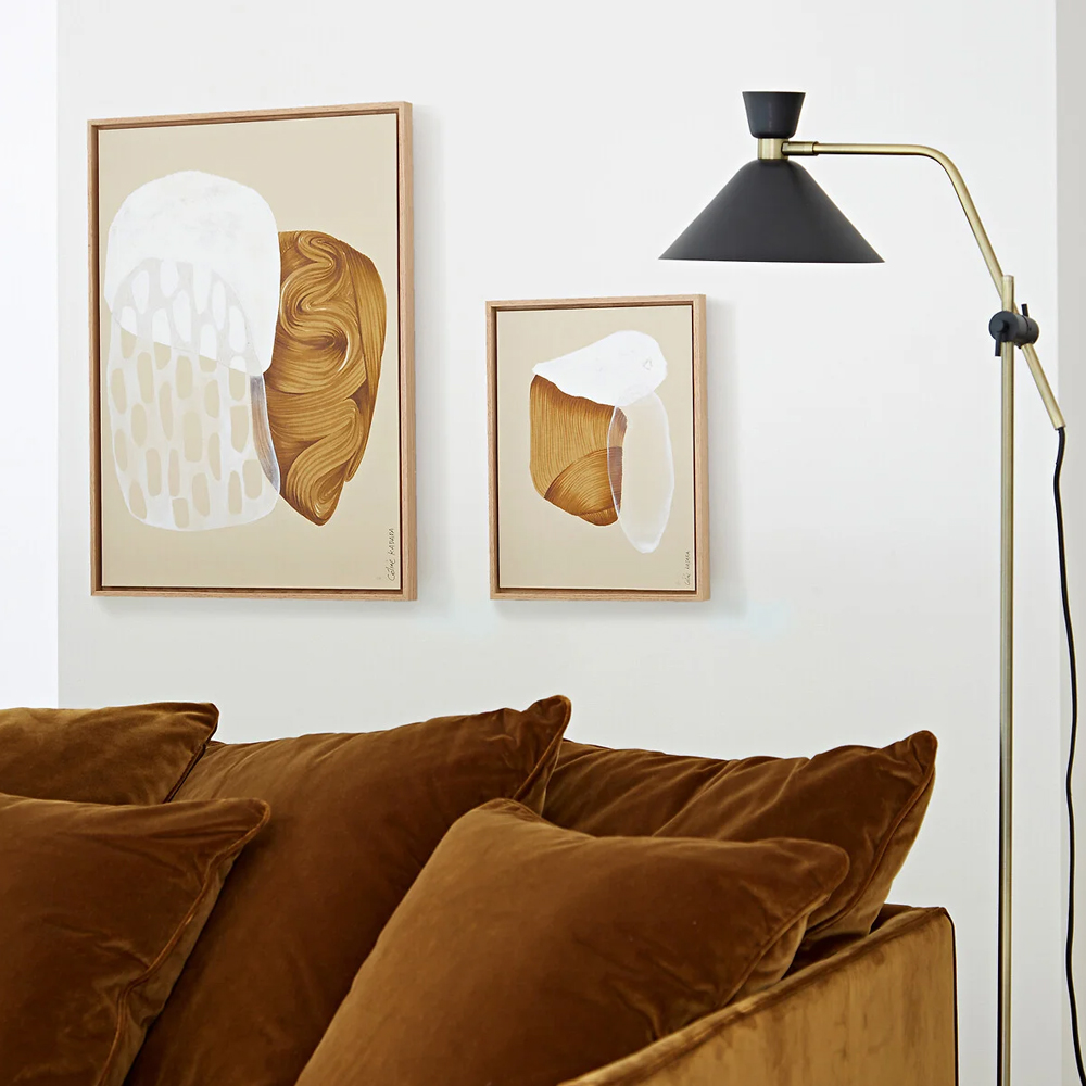 Торшер с поворотным плафоном Davy Brass Floor Lamp