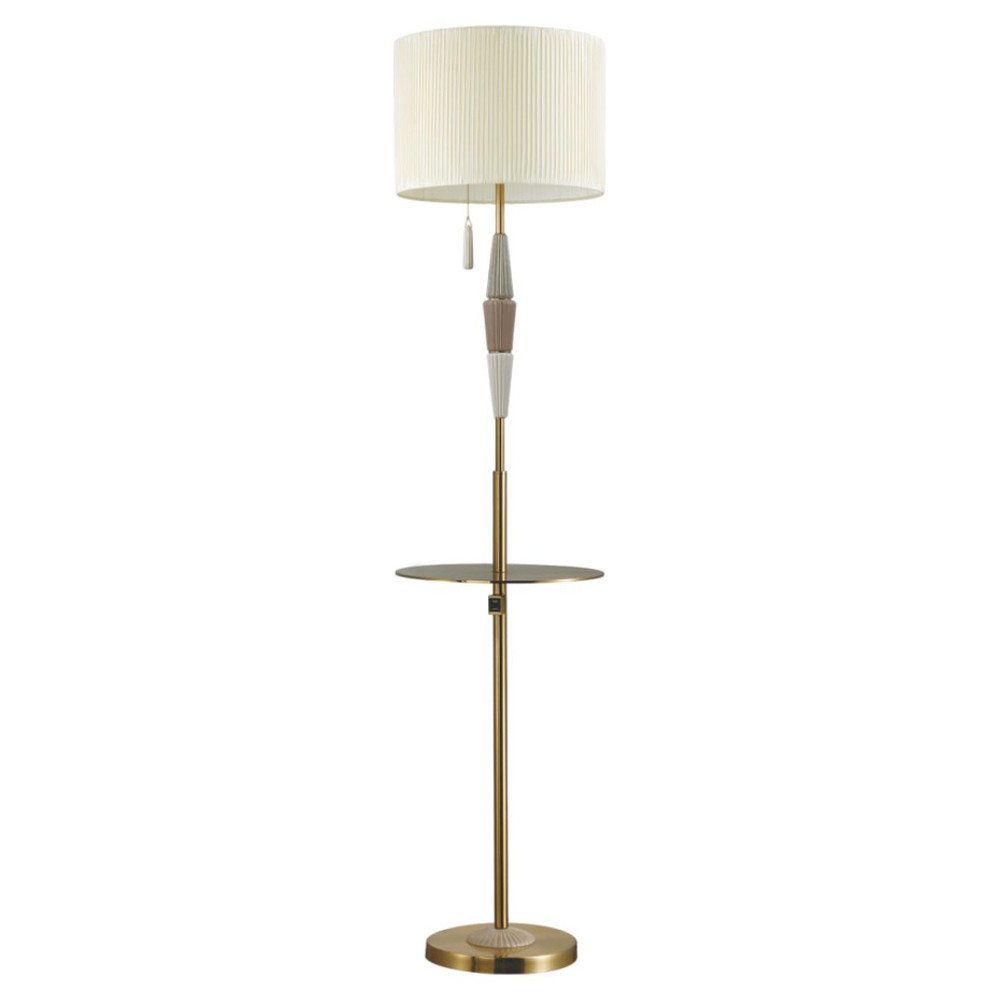 Торшер с полкой и декором из керамики Sardeg