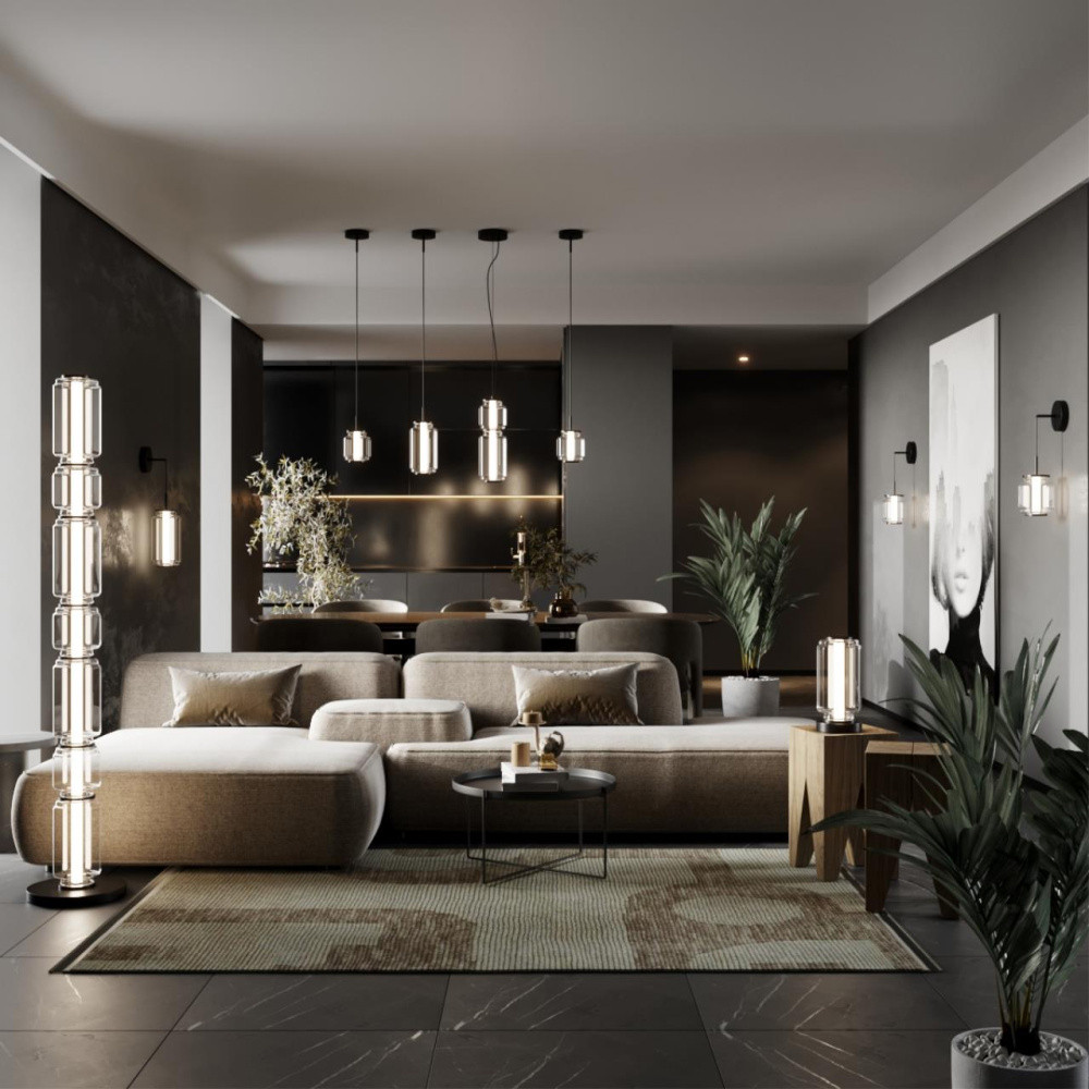 Торшер с прозрачным плафоном Jarrty