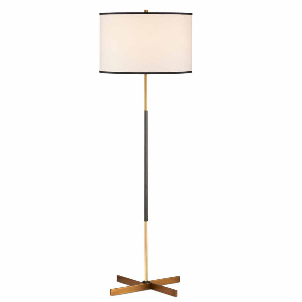 Торшер с тканевым абажуром в форме цилиндра Pinwheel Shape Base