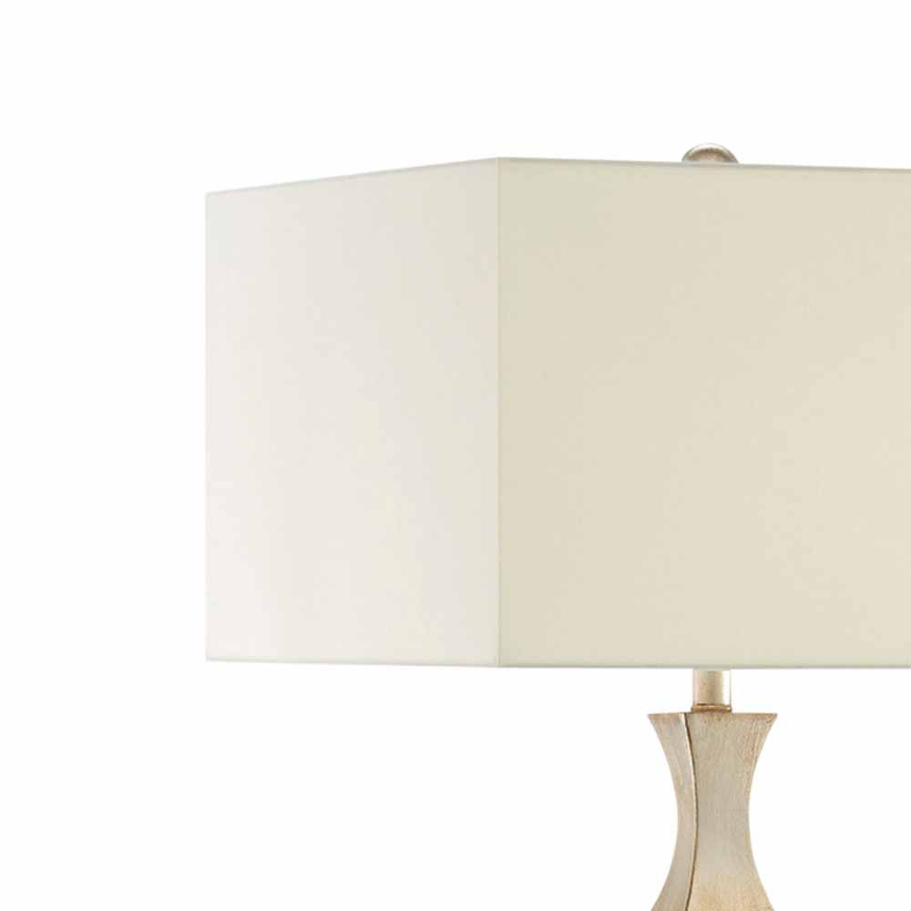 Торшер с фактурным каркасом и прямоугольным тканевым абажуром Shiye and Simplicity