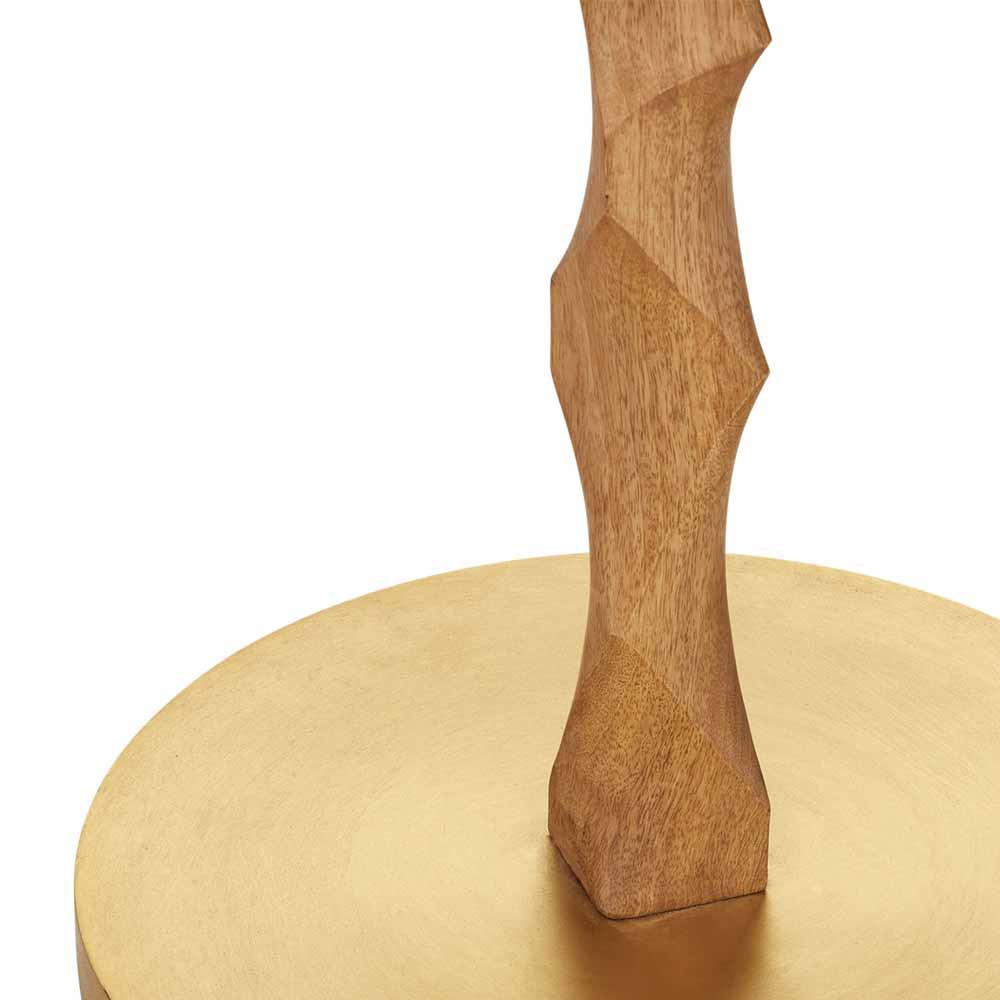 Торшер с цилиндрическим тканевым абажуром на каркасе волнистой формы Rotation