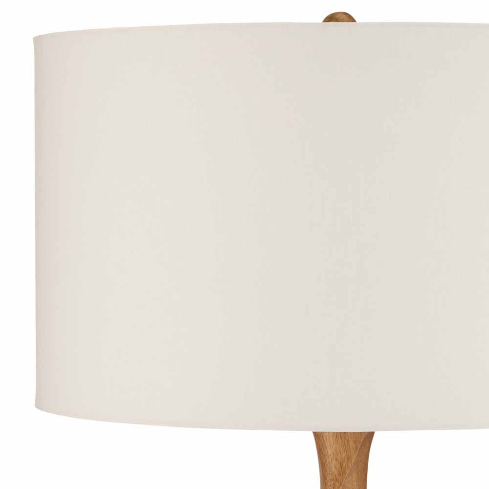 Торшер с цилиндрическим тканевым абажуром на каркасе волнистой формы Rotation