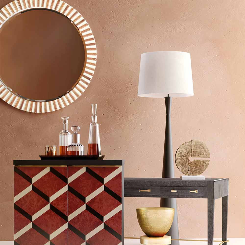 Торшер с черным фигурным каркасом Ink Element