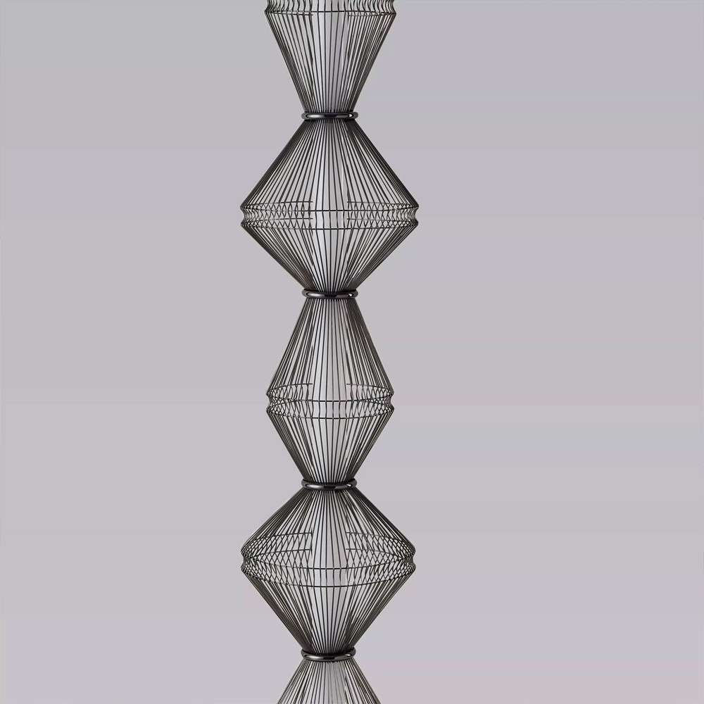 Торшер светодиодный с плетеным металлическим каркасом Metal Interweaving