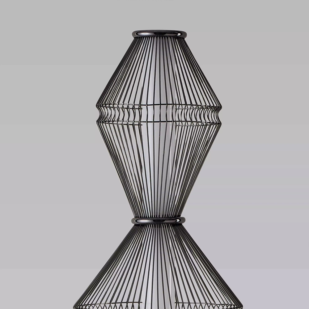 Торшер светодиодный с плетеным металлическим каркасом Metal Interweaving