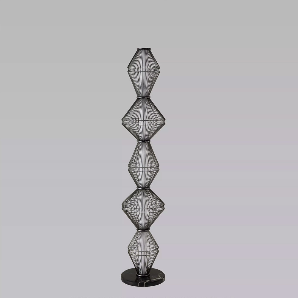 Торшер светодиодный с плетеным металлическим каркасом Metal Interweaving