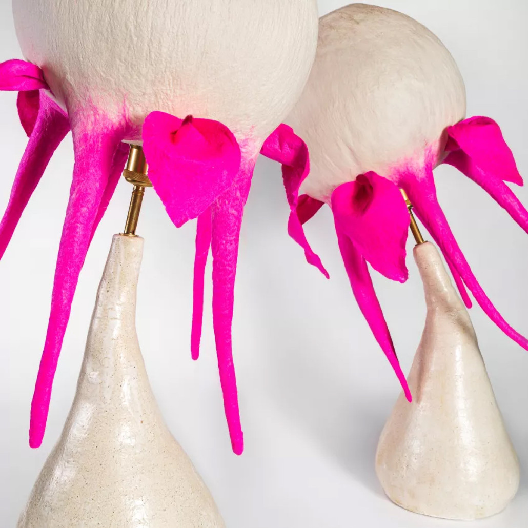 Торшер фуксия «Цветы из снов»