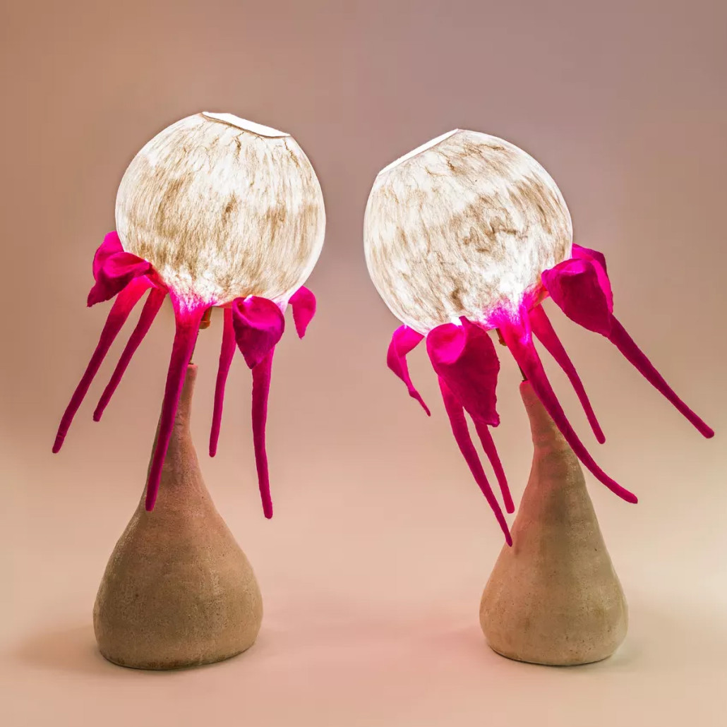 Торшер фуксия «Цветы из снов»