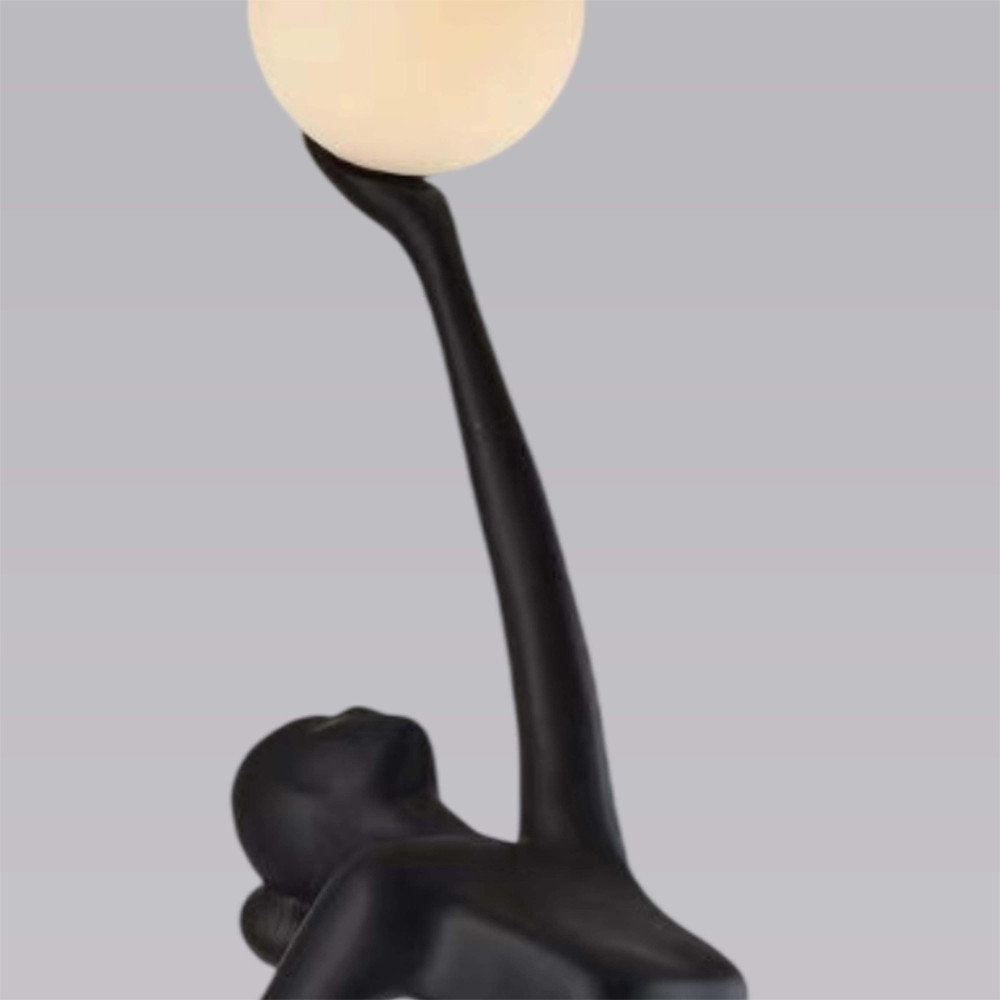 Торшер черная статуэтка Девушка Girl Carries Light Balls