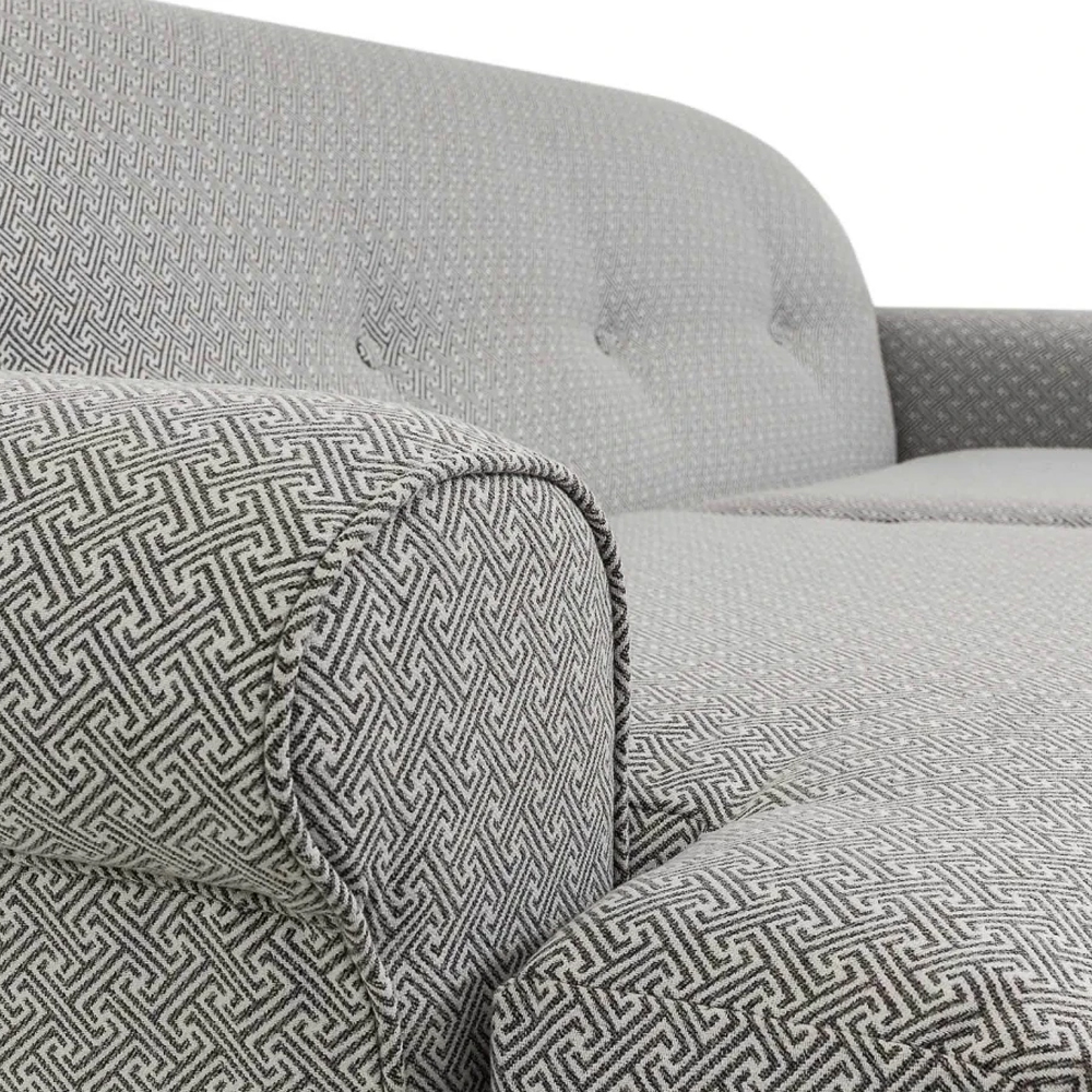 Трехместный диван Garner Grey Ornament Sofa