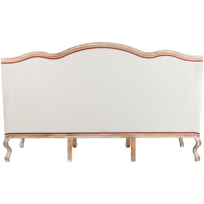 Трехместный диван из массива бука бежевый с растительным орнаментом Raffael Renaissance Beige Sofa