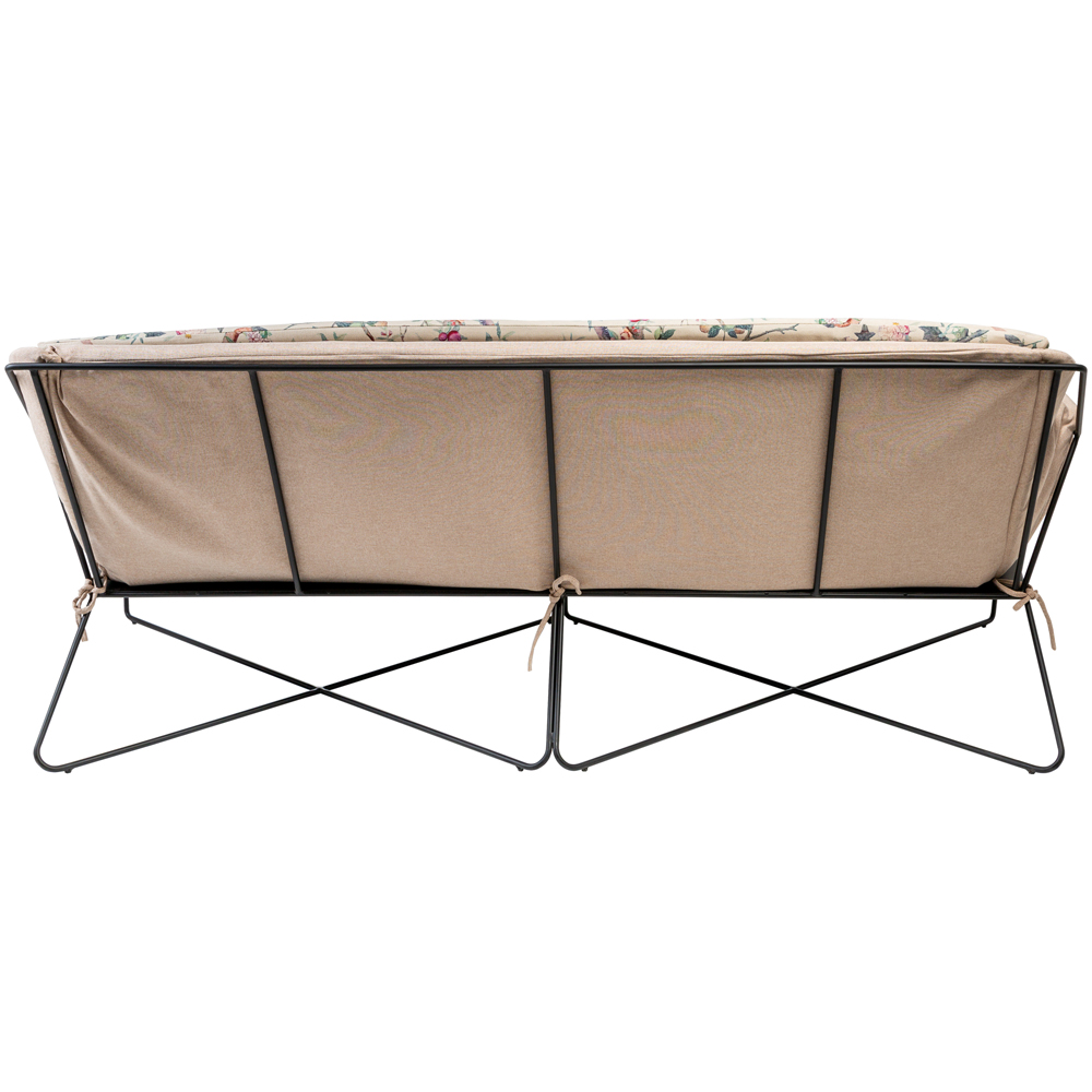 Трехместный диван на металлическом каркасе с цветочным принтом в стиле шинуазри Chinoiserie Birds on a Tree Sofa