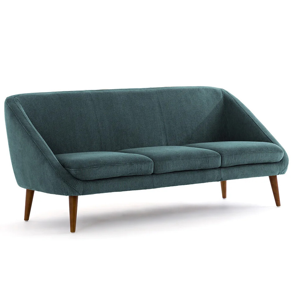 Трехместный диван с обивкой из велюра Belanger Sofa