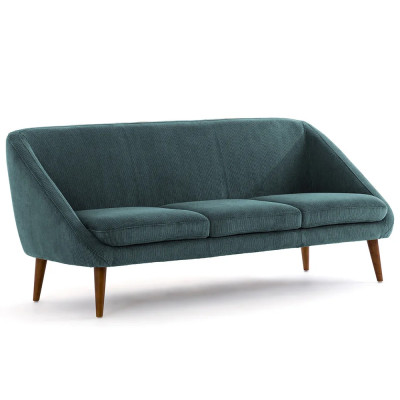 Трехместный диван с обивкой из велюра Belanger Sofa