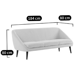 Трехместный диван с обивкой из велюра Belanger Sofa