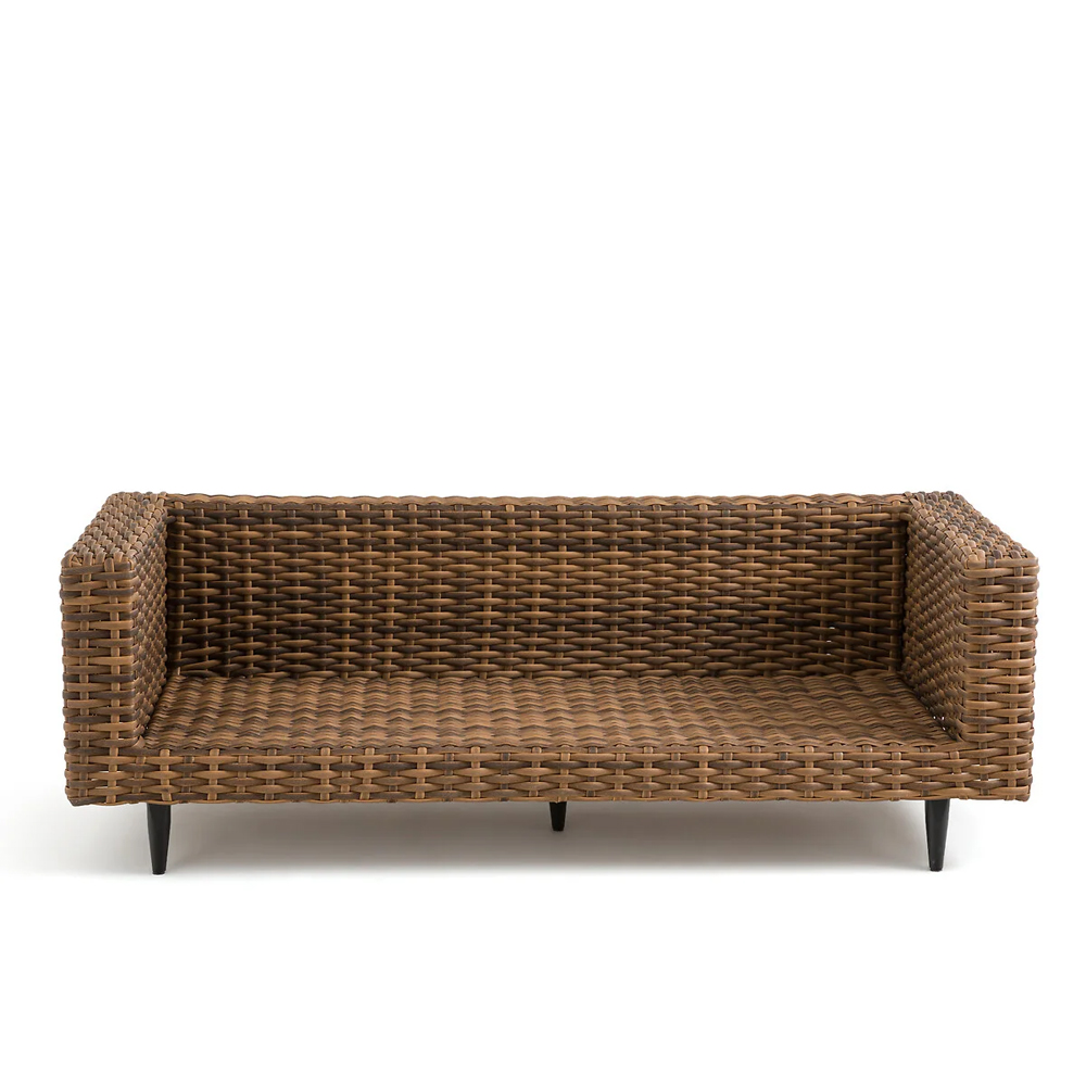 Трехместный садовый диван из плетеного пластика Matteo