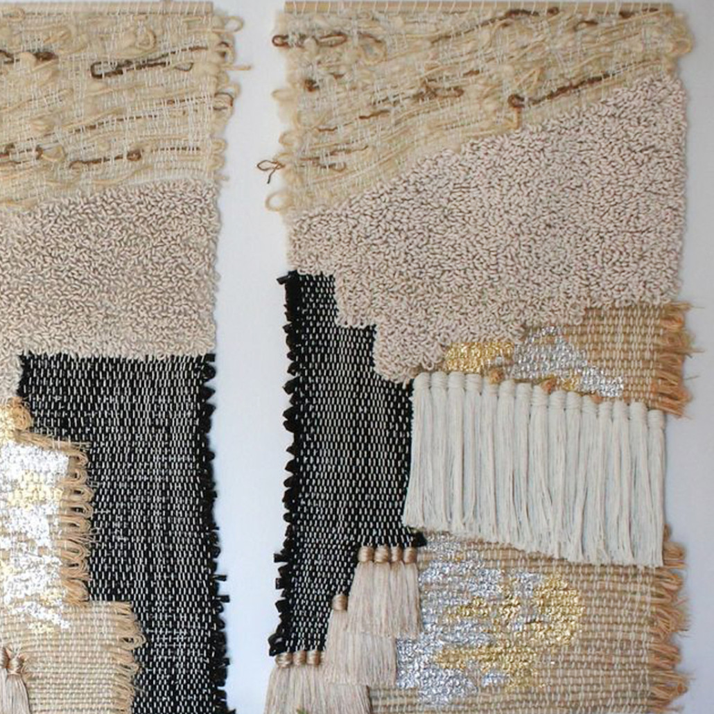 Триптих Геометрический гобелен бежевый Figurative Beige Wall Hangings