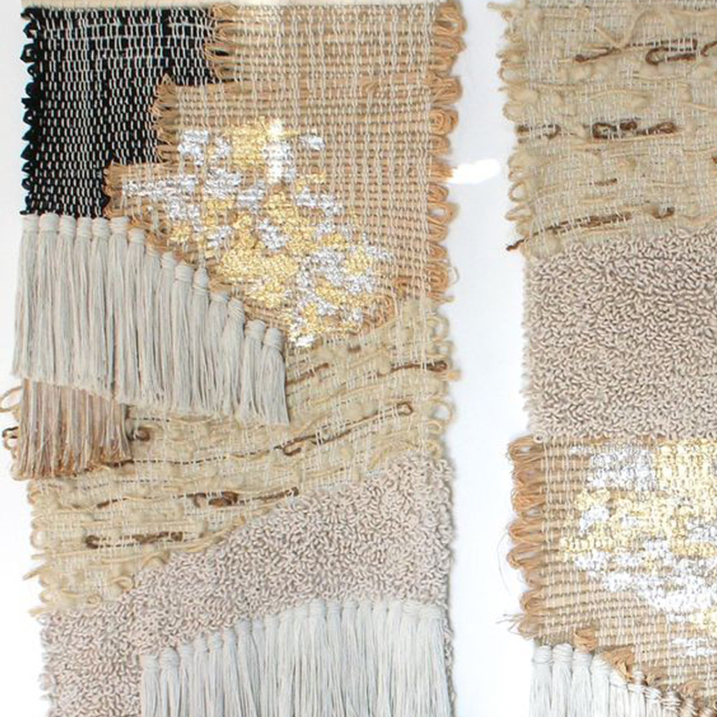 Триптих Геометрический гобелен бежевый Figurative Beige Wall Hangings