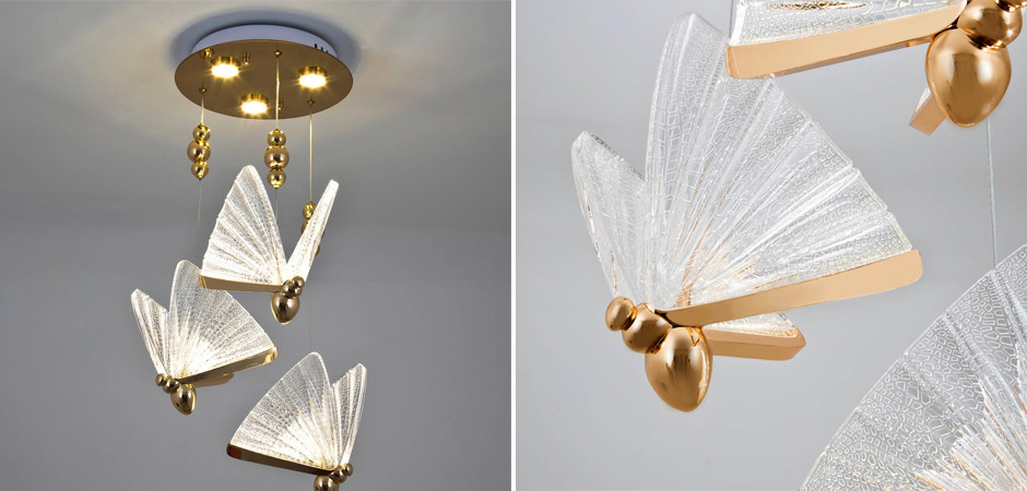 Тройной Подвесной Светильник Butterfly