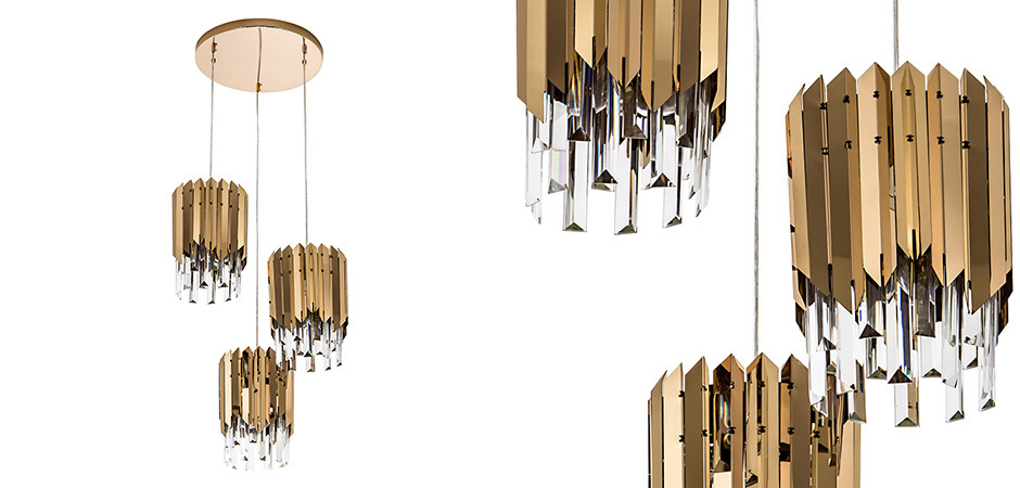 Тройной подвесной светильник Iroh Future на круглой планке