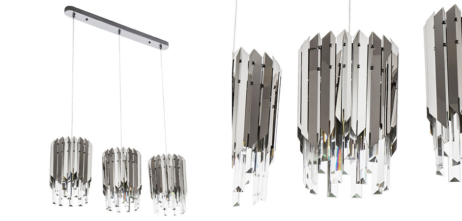 Тройной подвесной светильник Iroh Future Хром