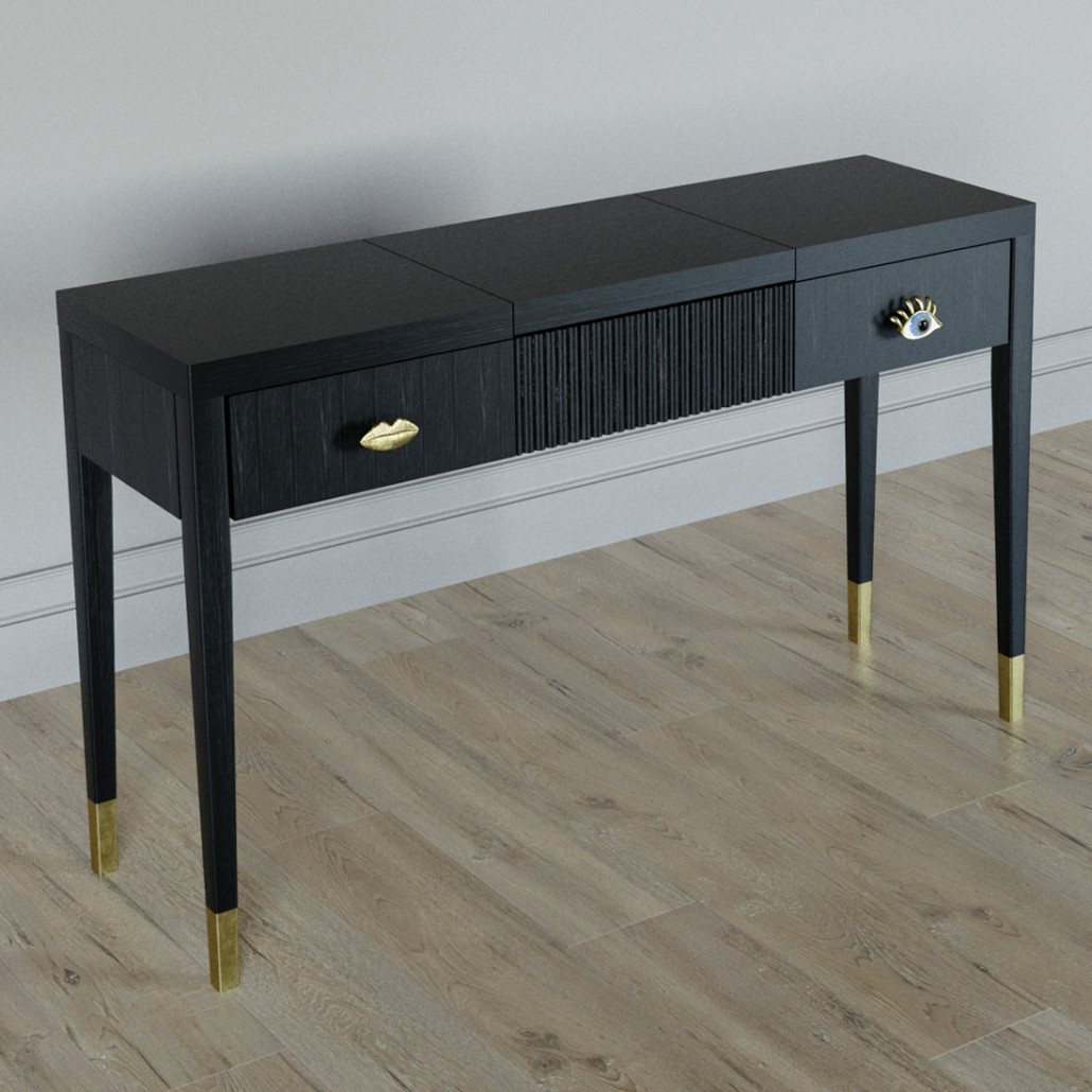 Туалетный стол - Трельяж Elsa Dreams Black 120 см