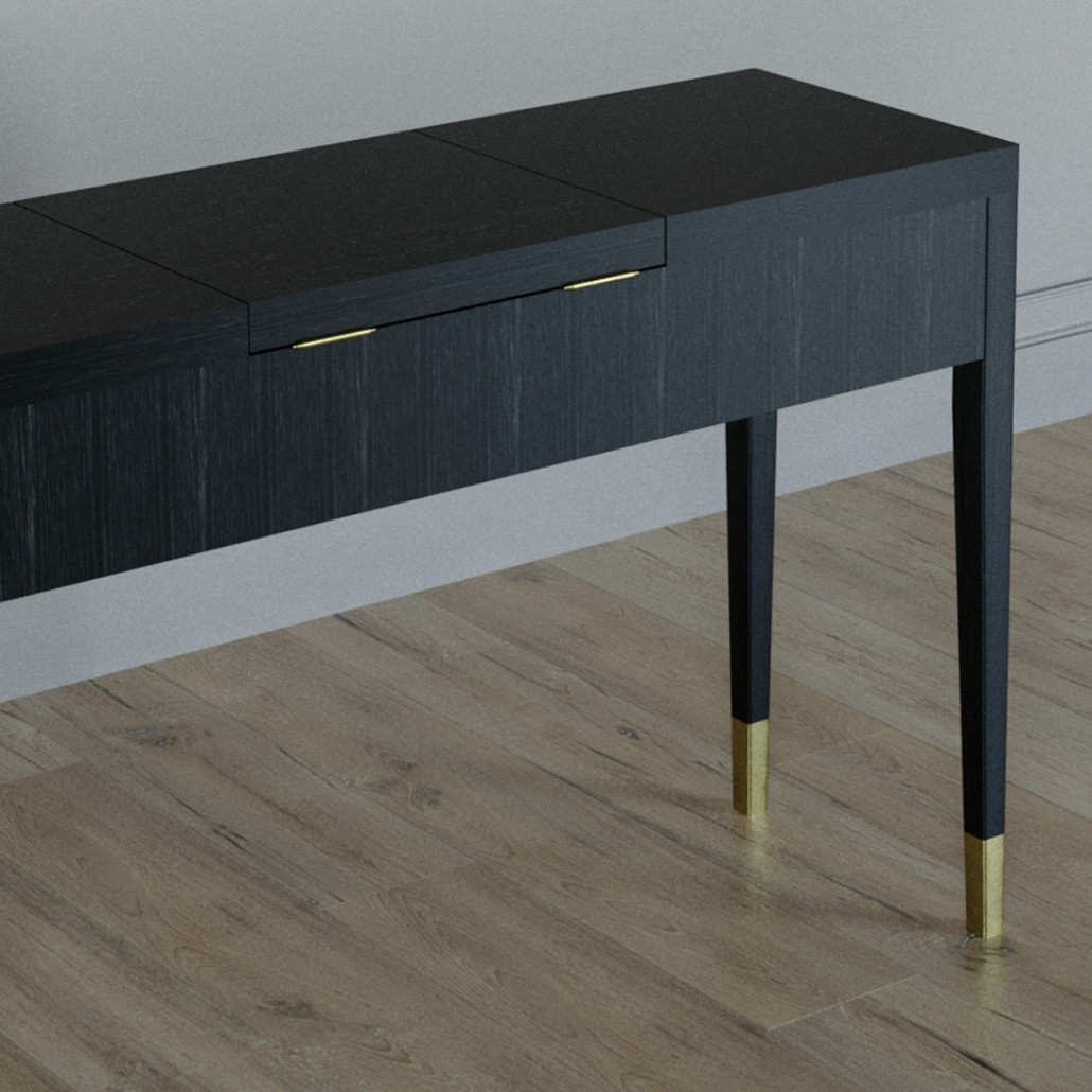 Туалетный стол - Трельяж Elsa Dreams Black 120 см