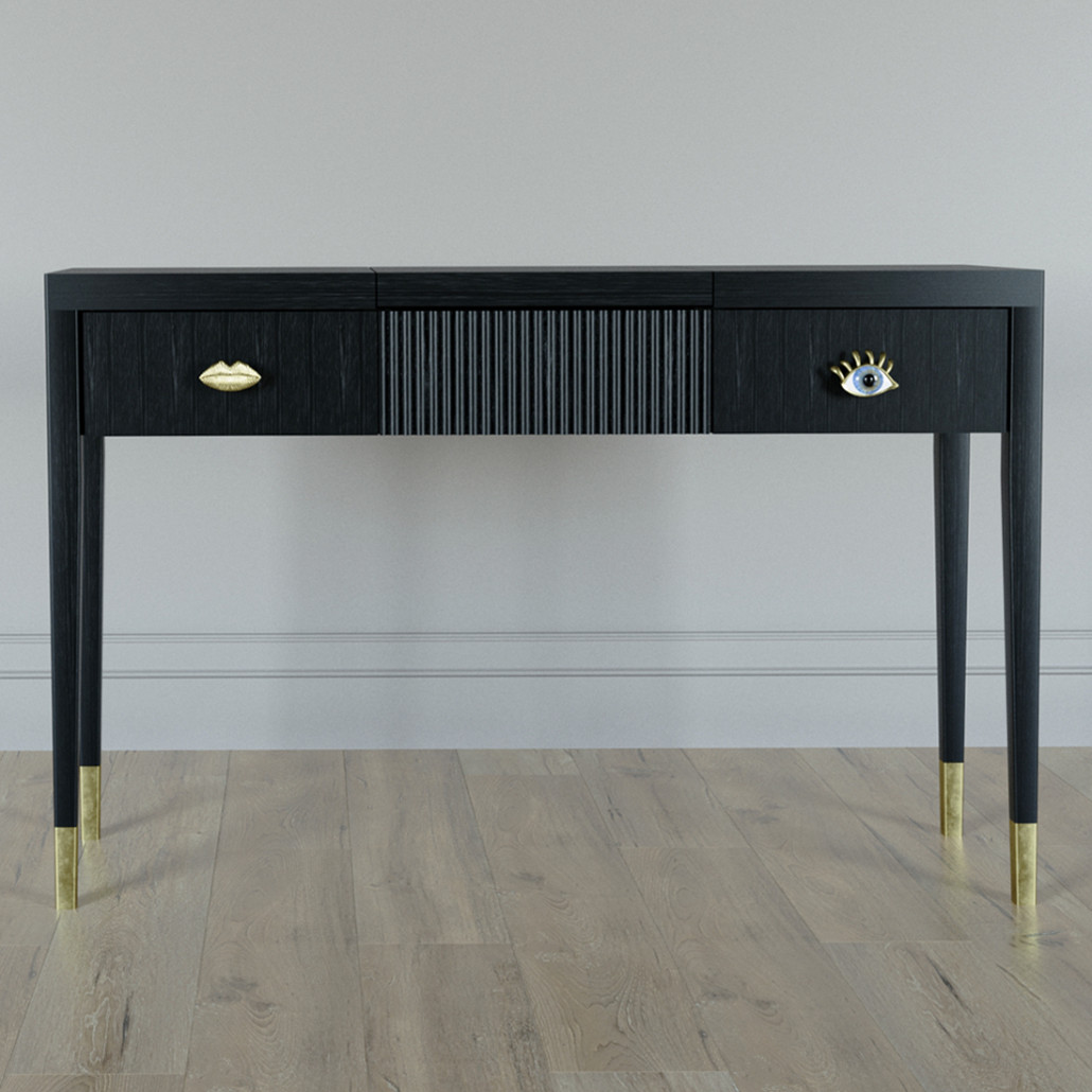 Туалетный стол - Трельяж Elsa Dreams Black 120 см