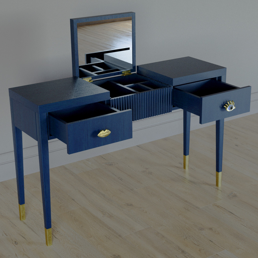 Туалетный стол - Трельяж Elsa Dreams Blue 120 см
