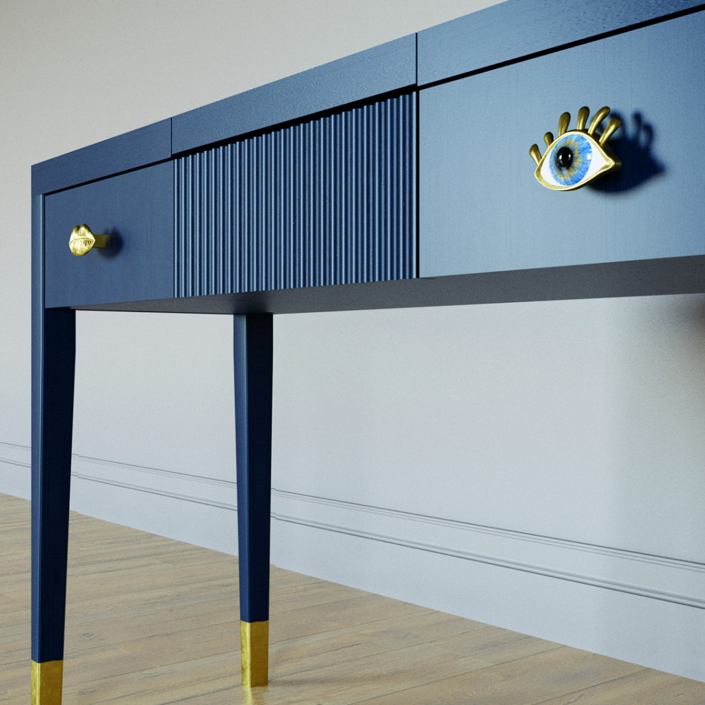 Туалетный стол - Трельяж Elsa Dreams Blue 120 см