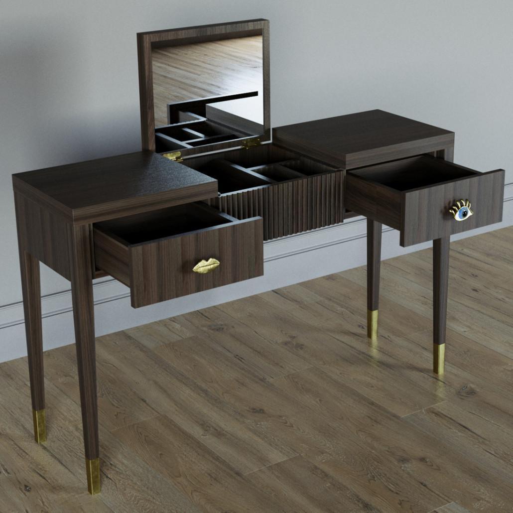 Туалетный стол - Трельяж Elsa Dreams Walnut 120 см