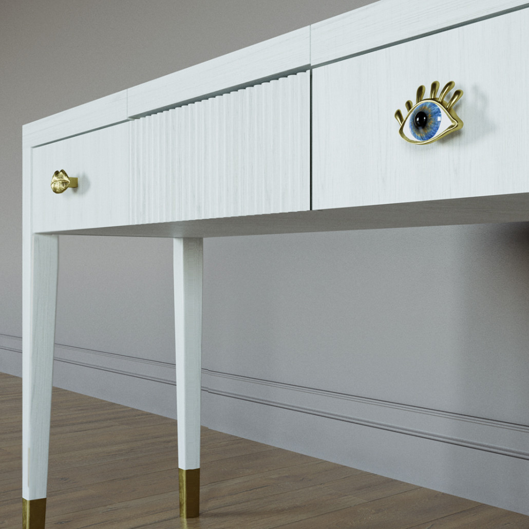 Туалетный стол - Трельяж Elsa Dreams White 120 см