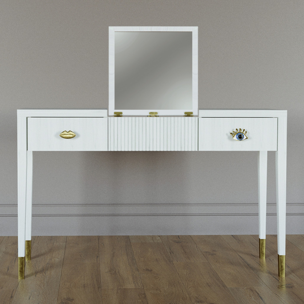Туалетный стол - Трельяж Elsa Dreams White 120 см