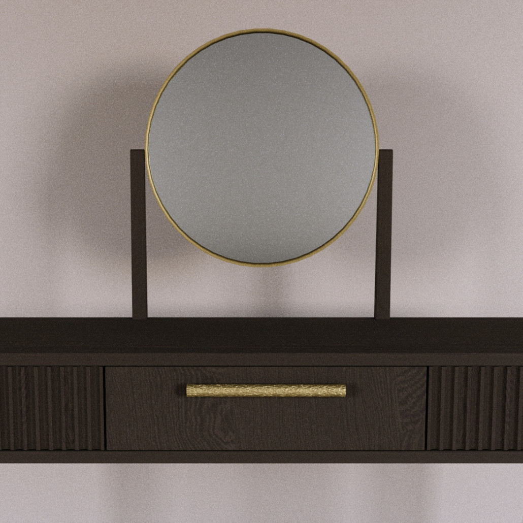 Туалетный Стол с зеркалом Primo Темный орех