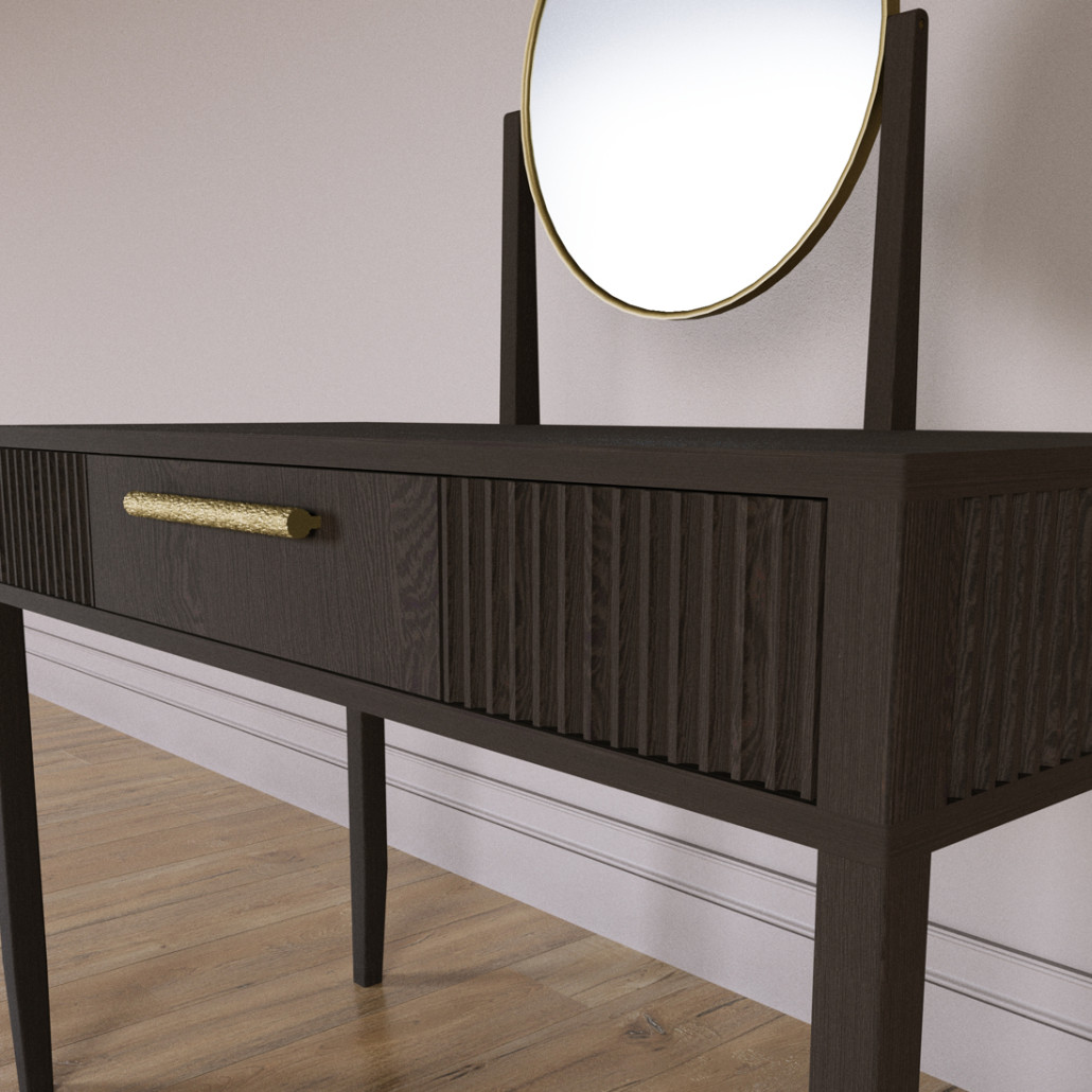 Туалетный Стол с зеркалом Primo Темный орех