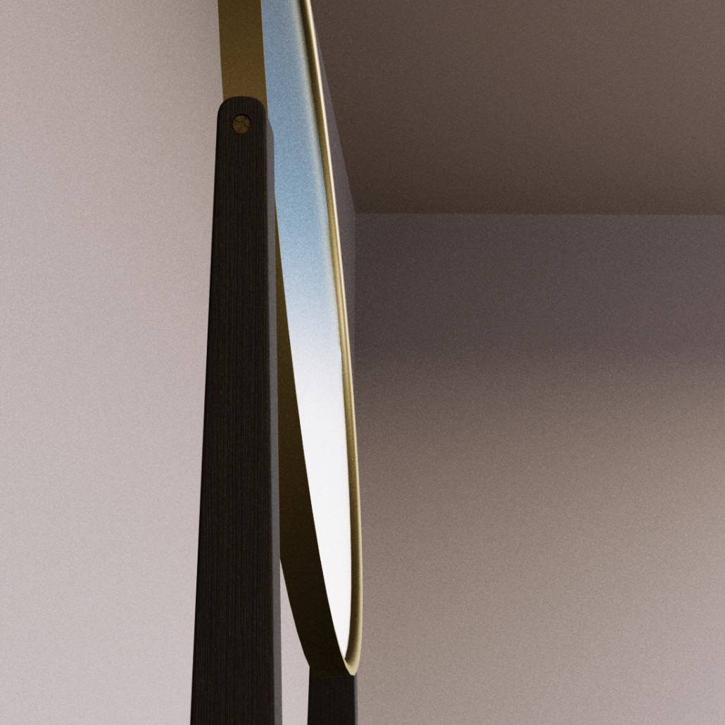 Туалетный Стол с зеркалом Primo Темный орех