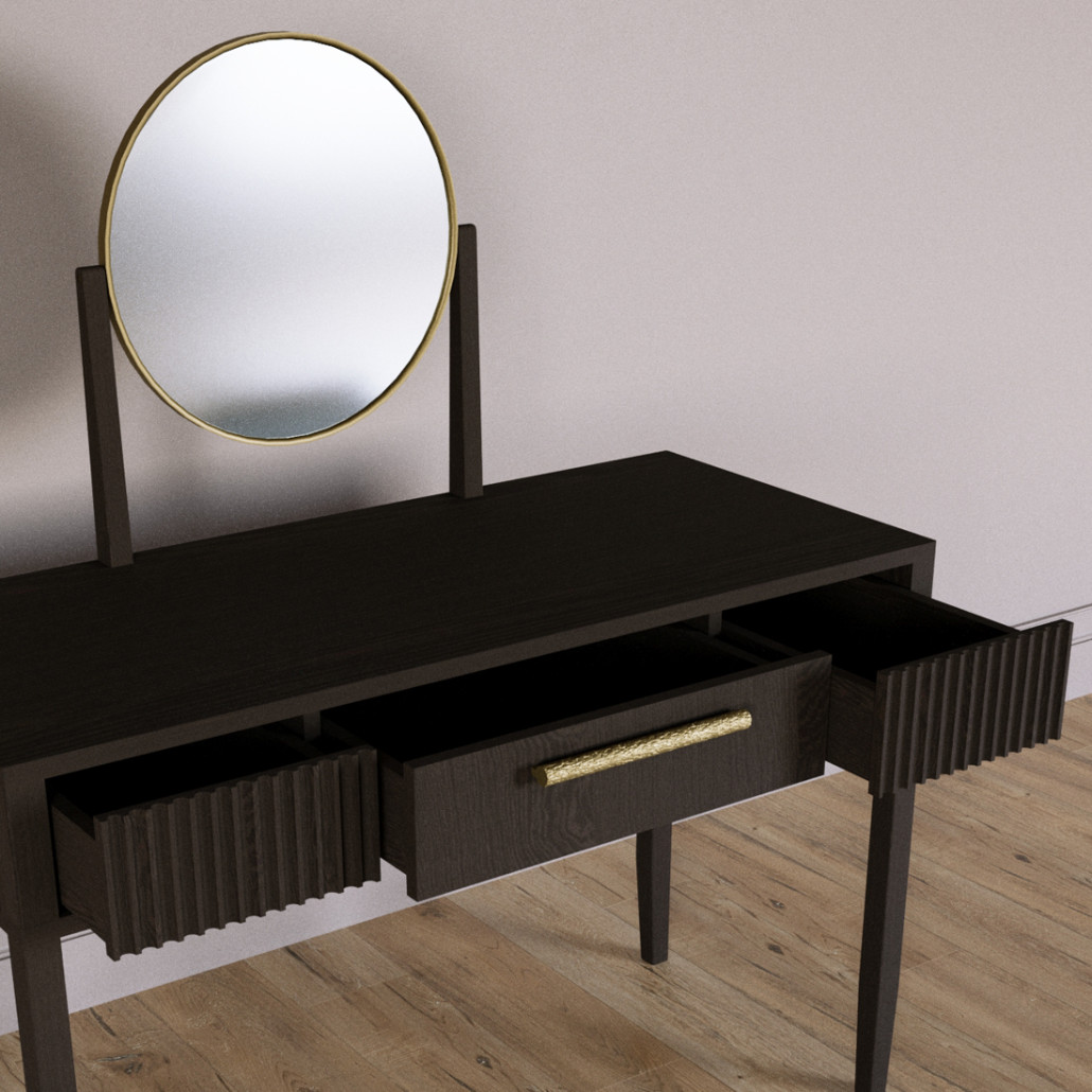 Туалетный Стол с зеркалом Primo Темный орех