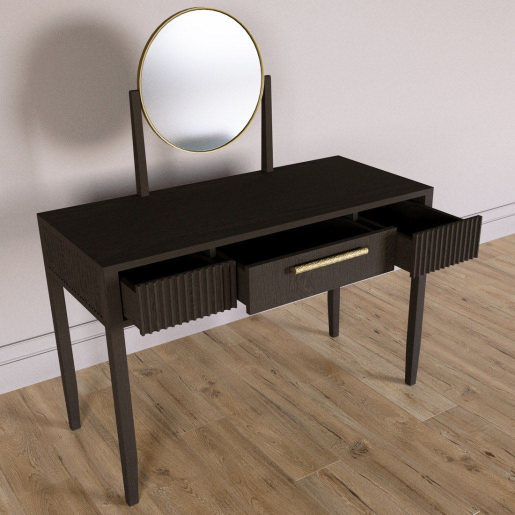 Туалетный Стол с зеркалом Primo Темный орех