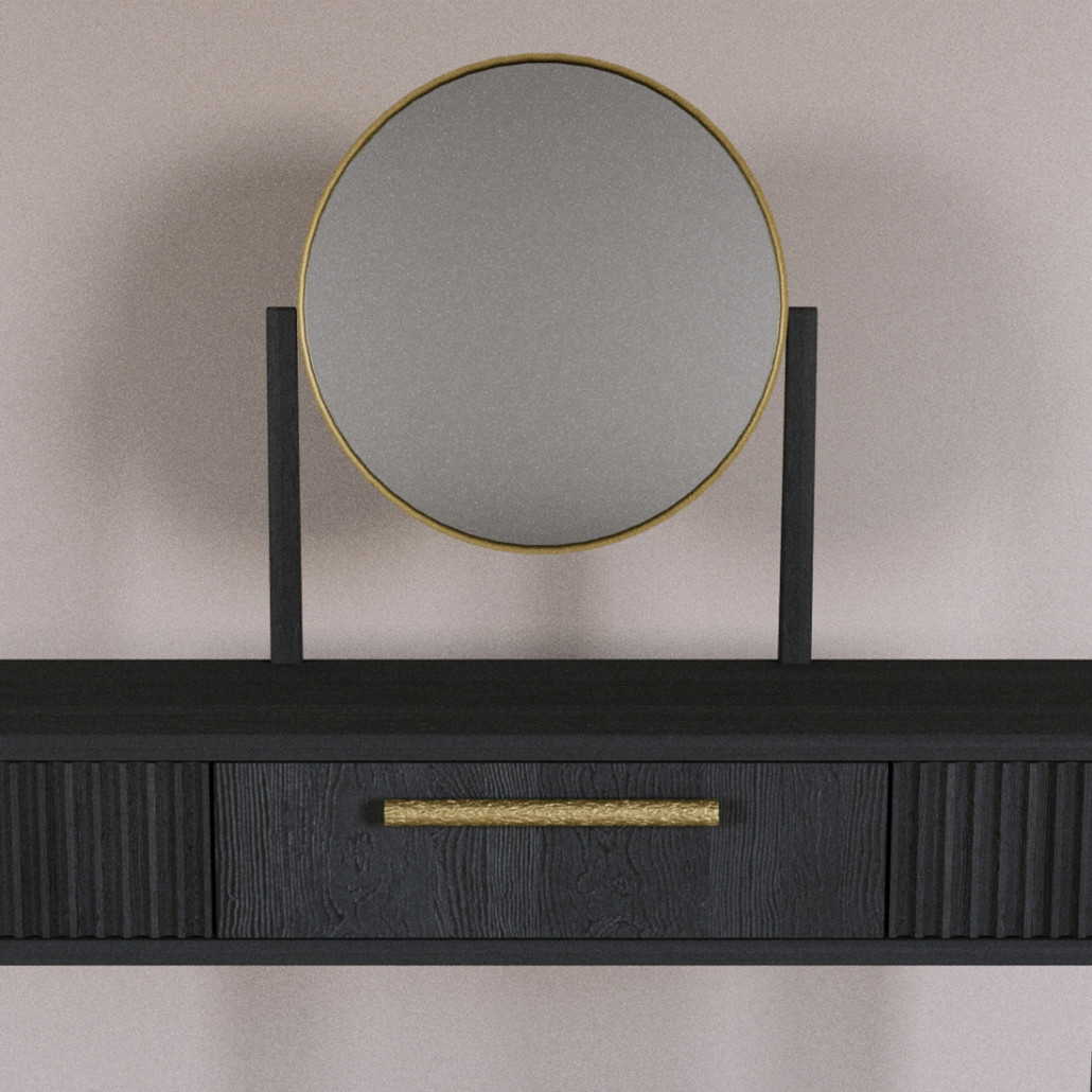 Туалетный Стол с зеркалом Primo Черный дуб