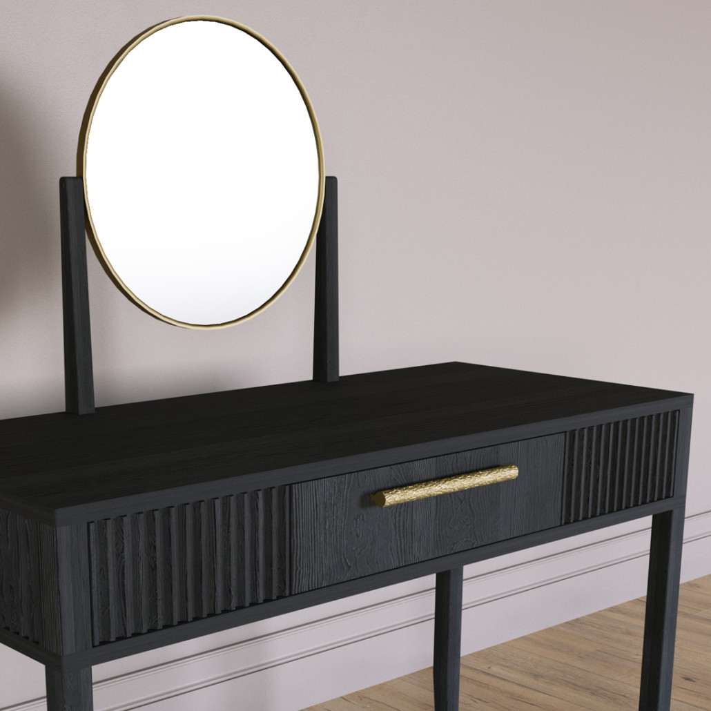 Туалетный Стол с зеркалом Primo Черный дуб