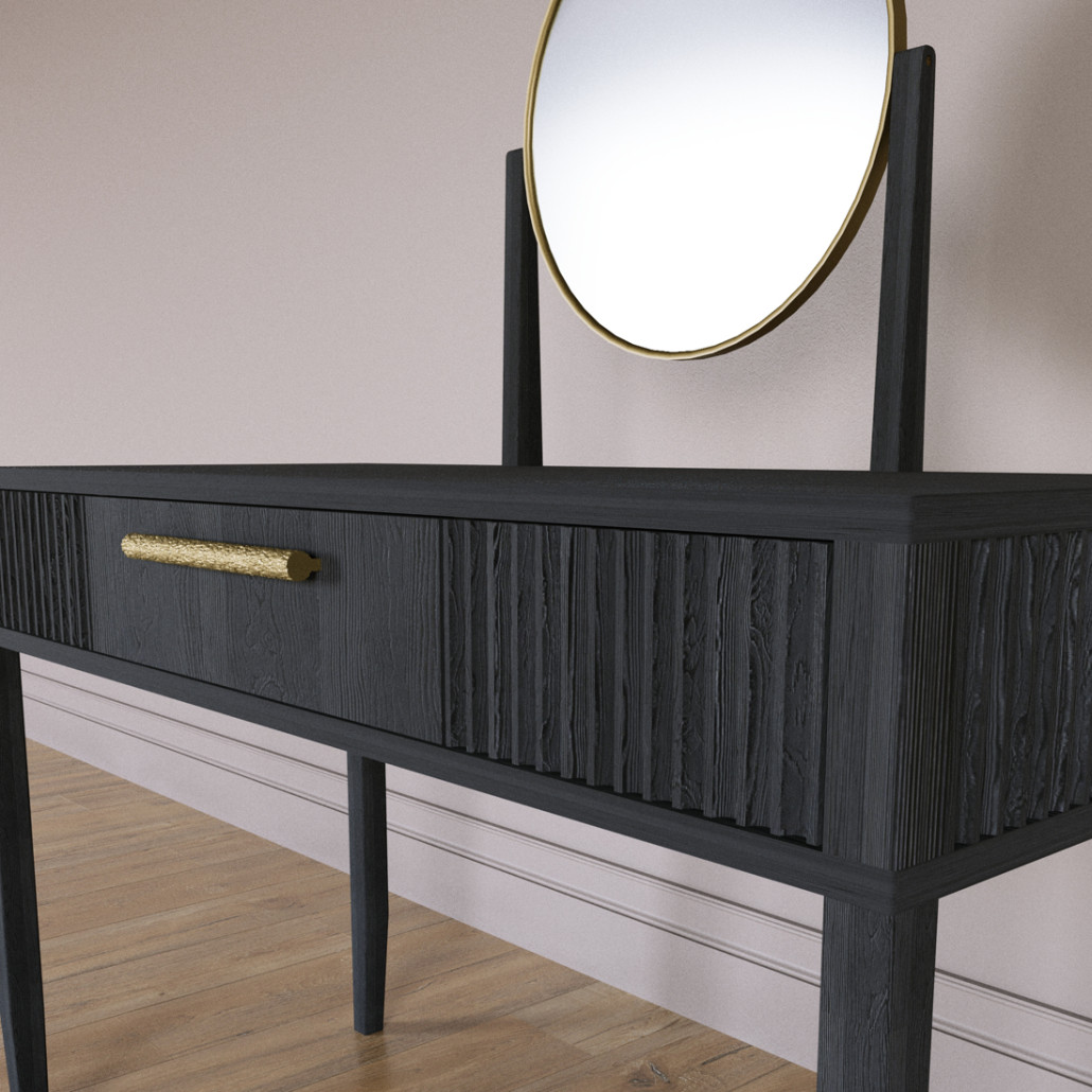 Туалетный Стол с зеркалом Primo Черный дуб