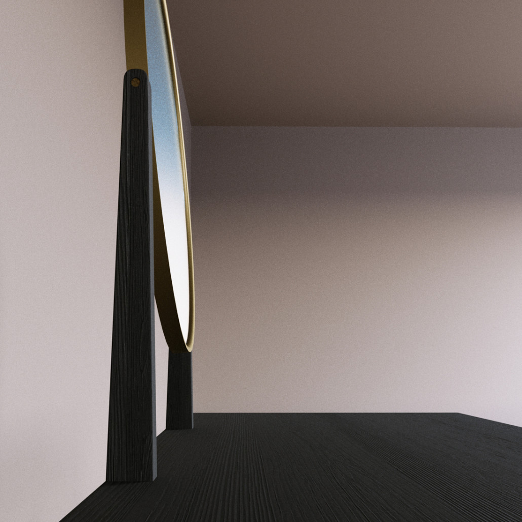 Туалетный Стол с зеркалом Primo Черный дуб